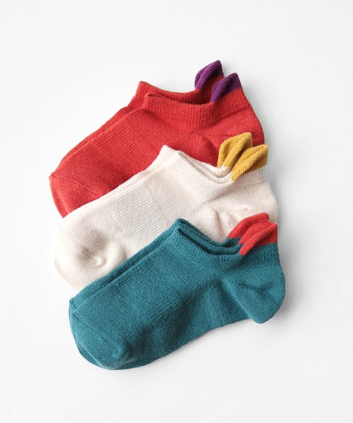 Stample Point Color Low-cut Socks-ColorA 3Pairs/Stample多彩低帮袜 A款色 3双装 16-18cm 4-6yrs