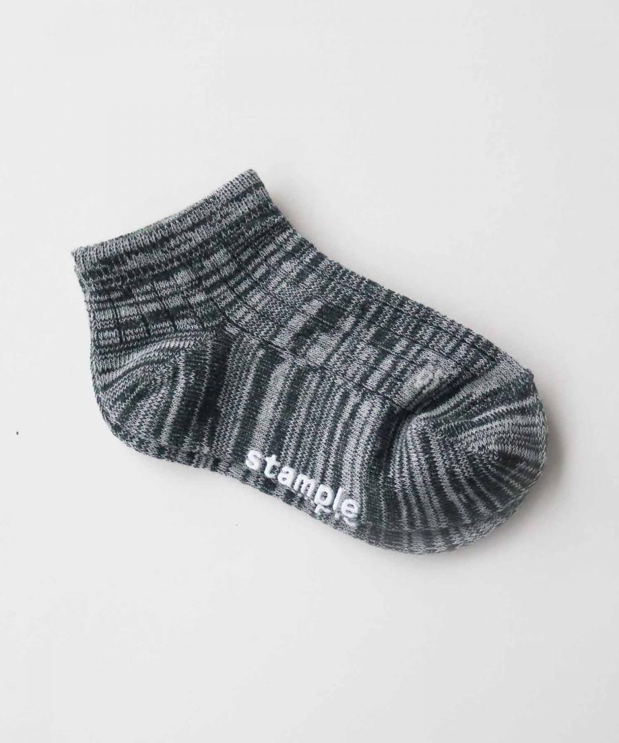 Stample Standard Heather Ankle Socks-Black&Gray&Beige/Stample细绵脚踝袜 黑色&灰色&米色 16-25cm 4yrs-Adult