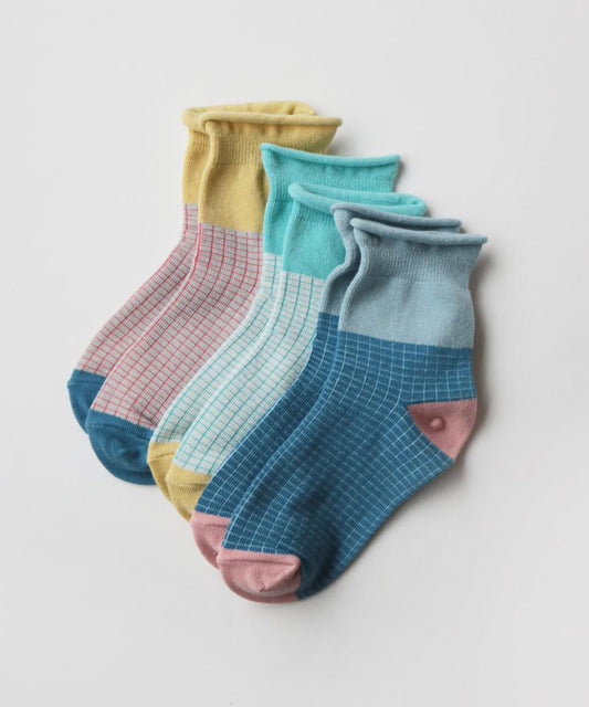 Stample Waffle Style Short Socks 3Pairs/Stample瓦夫格萌萌儿童短袜 3双装 13-21cm 1-9yrs