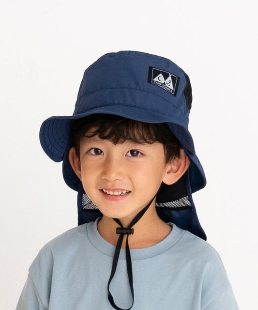 Stample Double Visor UV Protection Outdoor Kids Hat-Blue/Stample护颈清凉儿童遮阳帽 烟蓝 S-L