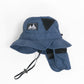 Stample Double Visor UV Protection Outdoor Kids Hat-Blue/Stample护颈清凉儿童遮阳帽 烟蓝 S-L