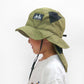 Stample Double Visor UV Protection Outdoor Kids Hat-Khaki/Stample护颈清凉儿童遮阳帽 墨绿 S-L
