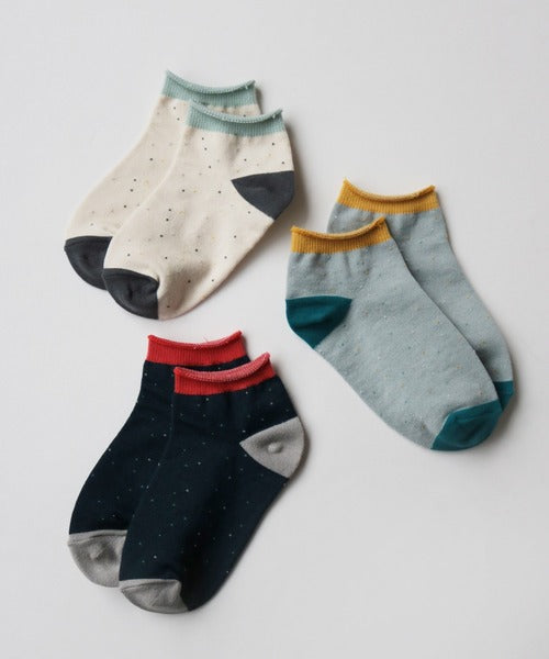 Stample Nep Style Ankle Socks 3Pairs/Stample棉绒风格脚踝袜 3双装 13-18cm 1-6yrs