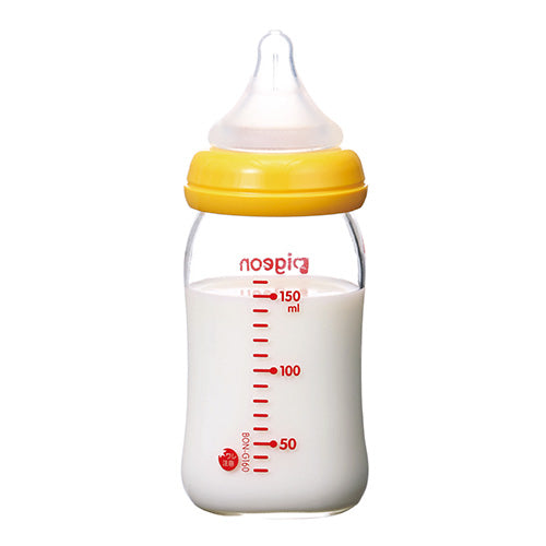 Pigeon Milk Bottle - Glass 贝亲经典玻璃奶瓶 160ml Classic Yellow