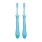 Pigeon Baby Training Toothbrush-Blue 贝亲婴儿护齿训练牙刷 2支入 蓝色 18 month+ 2pcs