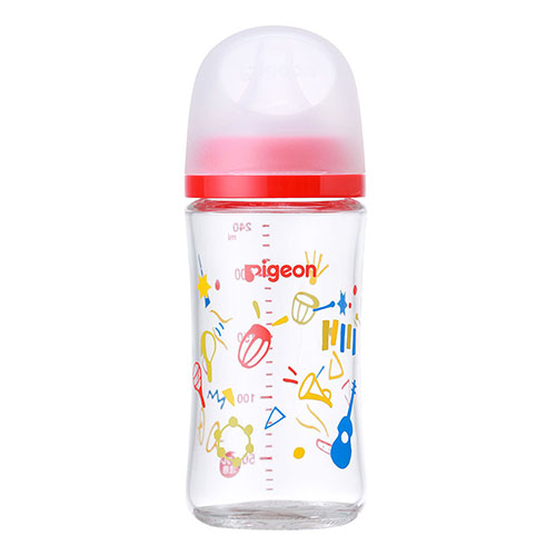 Pigeon Milk Bottle - Glass 贝亲三代玻璃奶瓶 240ml Happy Music