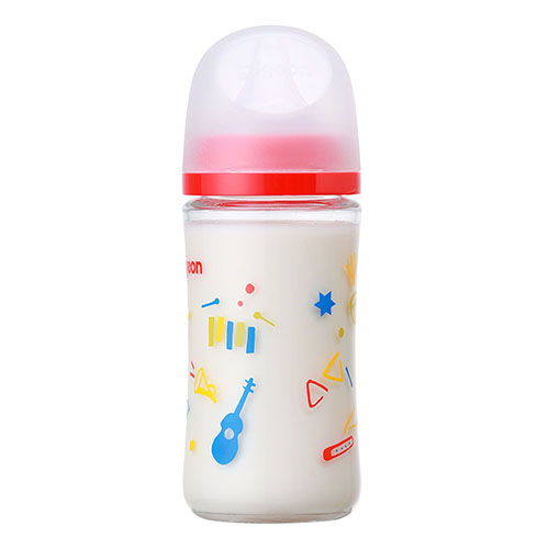 Pigeon Milk Bottle - Glass 贝亲三代玻璃奶瓶 240ml Happy Music