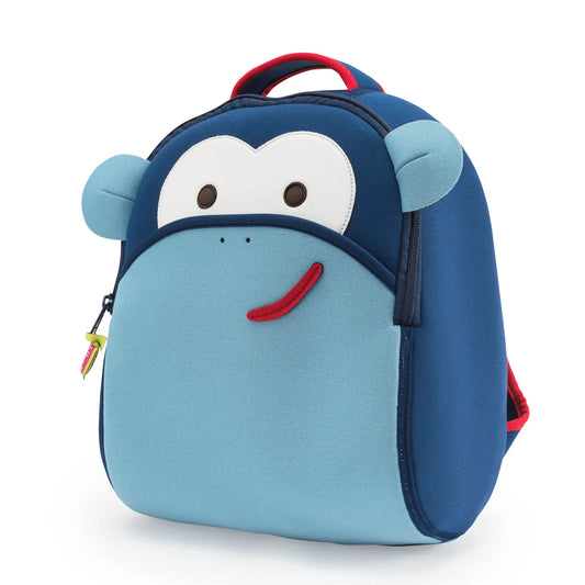 Dabba Walla Backpack-Blue Monkey/Dabba Walla超轻儿童书包 蓝色小猴子