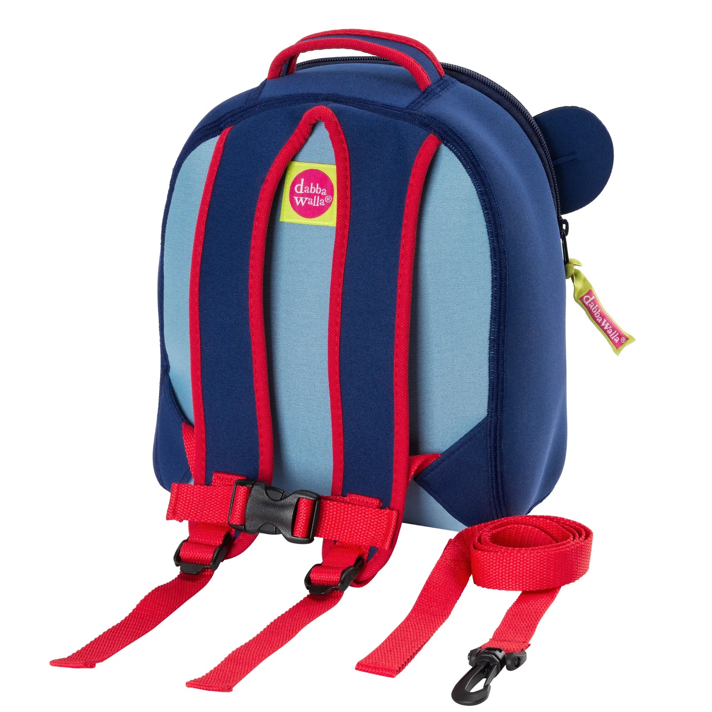 Dabba Walla Harness Toddler Backpack-Blue Monkey/Dabba Walla超轻婴儿书包附防走失牵拉绳 蓝色小猴子