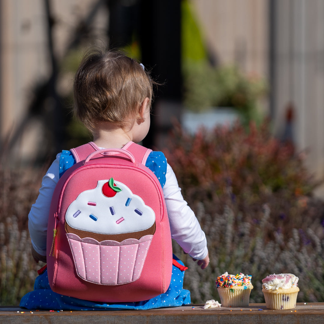 Dabba Walla Harness Toddler Backpack-Cupcake/Dabba Walla超轻婴儿书包附防走失牵拉绳 粉色甜点