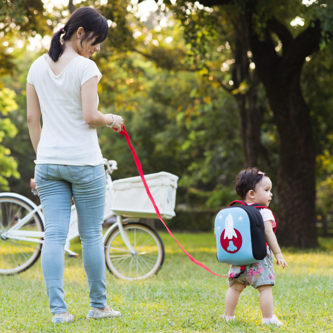 Dabba Walla Harness Toddler Backpack-Space Rocket/Dabba Walla超轻婴儿书包附防走失牵拉绳 太空小火箭