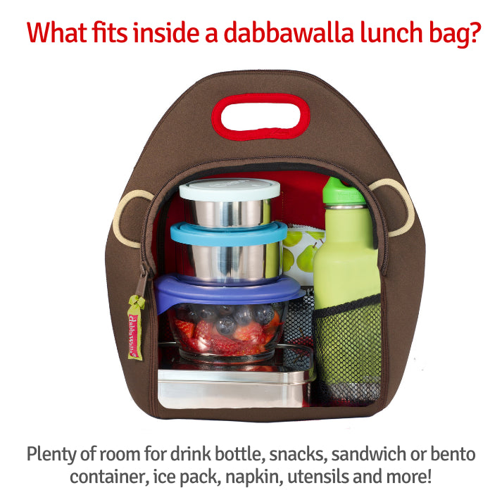 Dabba Walla Lunch Bag-Blue Monkey/Dabba Walla超轻午餐袋 蓝色小猴子