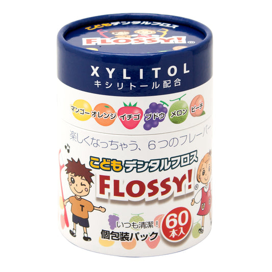 Flossy Kids Fruit-flavored Dental Floss/Flossy木糖醇水果味儿童牙线 60pcs