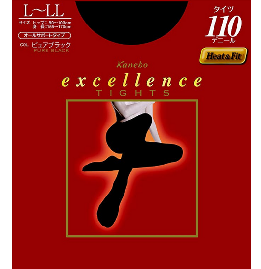 Kanebo Excellence Tight-110D嘉娜宝Excellence发热保暖瘦身连体袜 110丹 2款尺码可选
