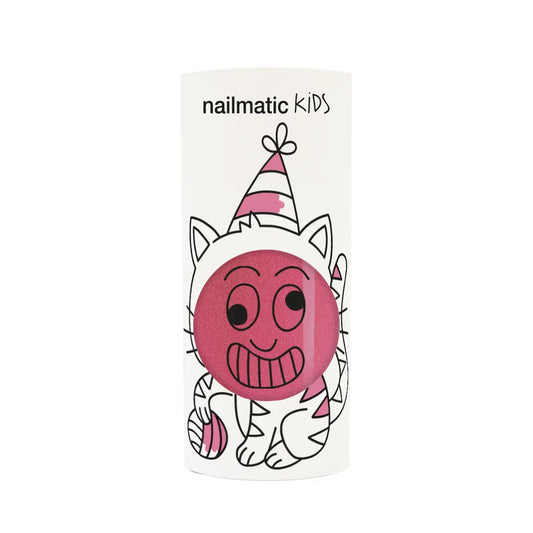 Nailmatic Water-based Kids Nail Polish-KITTY Candy Pink Glitter