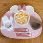 Nishiki Kasei Disney Lunch Plate-Minnie Pink/迪士尼六件套儿童餐盘 莫兰迪米妮粉