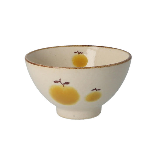 Minoyaki Murir Rice Bowl-Orange美浓烧日式粗陶手绘碗-清甜橘